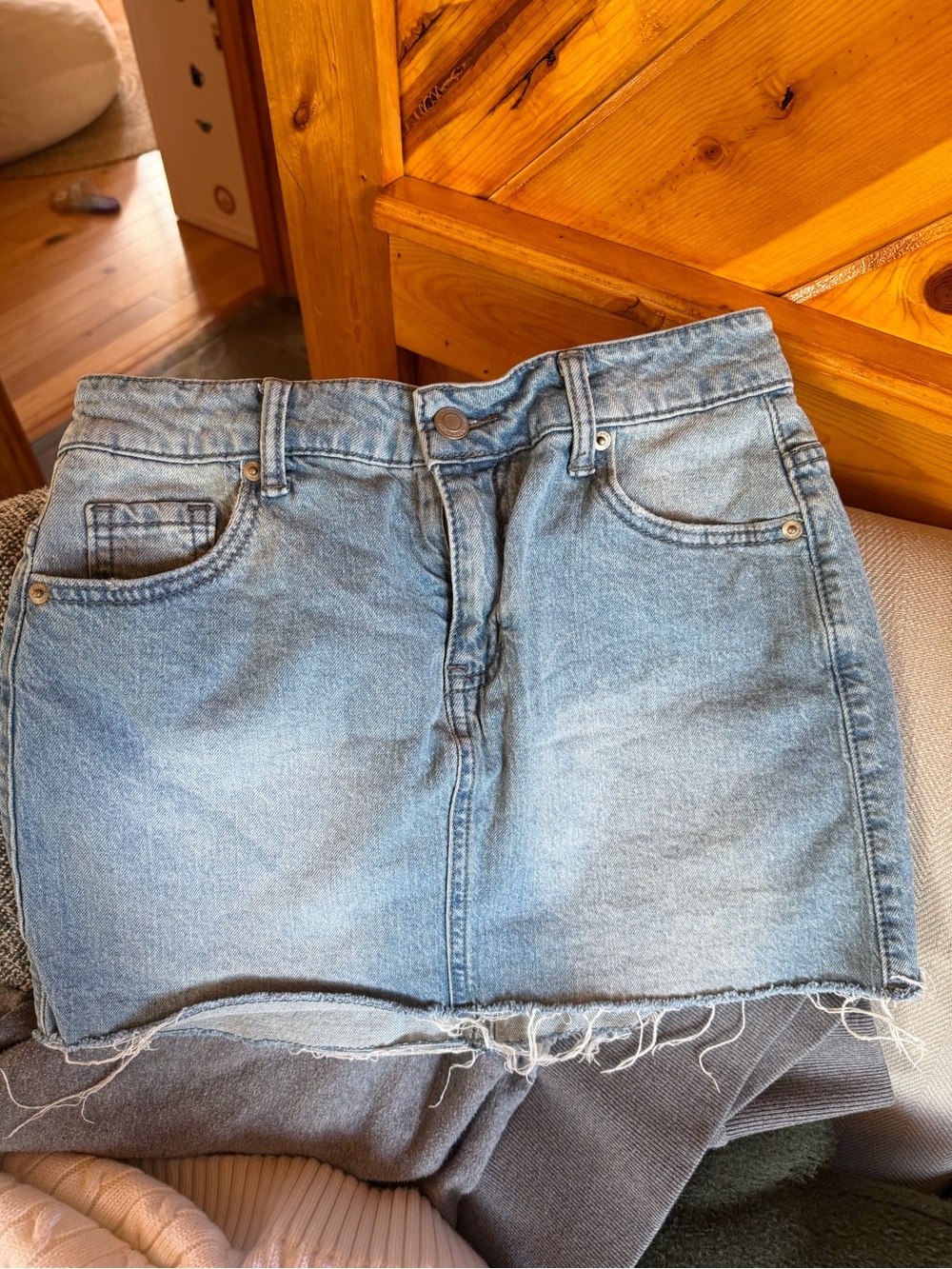 No Boundaries Light Blue Denim Waistband with White Logo
